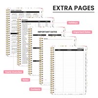 Agenda hebdomadaire/quotidien promotionnel à spirales avec logo personnalisé, couverture en papier, 120 feuilles, couleur et design personnalisés pour usage professionnel