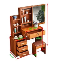Table de maquillage et coiffeuse en bois brun, style nordique minimaliste, pour salon, avec rangement, vente en gros, économique