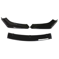 Kit universel de 3 pièces pour lèvre de pare-chocs avant de voiture, style fibre de carbone, séparateur de spoiler avant