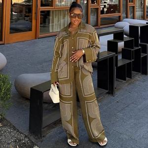 <span class=keywords><strong>Completo</strong></span> Casual da Donna <span class=keywords><strong>Taglie</strong></span> <span class=keywords><strong>Forti</strong></span>, Cardigan a Maniche Lunghe con Camicia e Pantaloni, Stile Europeo e Americano, Nuovo <span class=keywords><strong>Completo</strong></span> Stampato Due Pezzi - Product Image 6