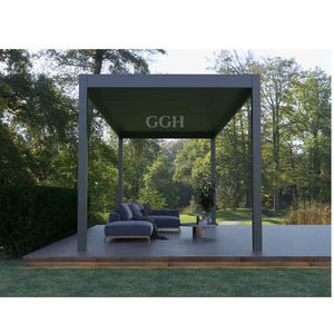 Pérgola Moderna con Techo de Láminas Ajustables KAKADU HP15, de Aluminio, para Exteriores, Personalizable, con Protección Solar y contra la Lluvia, Control Remoto, para Jardín - Product Image 4