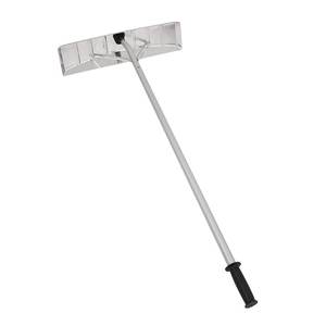 Râteau à neige industriel blanc <span class=keywords><strong>Wolin</strong></span>, vente directe usine, avec manche réglable en aluminium de 610 cm et lame surdimensionnée détachable pour une performance maximale - Product Image 1