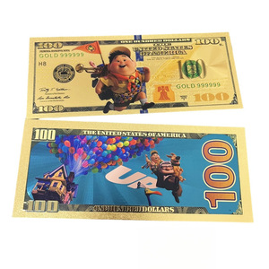 ธนบัตรลายอนิเมะอเมริกันขายดี: ธนบัตรวงกลมลายทองคำเปลวสองด้าน ของที่ระลึก - Product Image 3