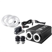Kit de plafond étoilé à fibres optiques Lumina Meteor Twinkle RGBW avec synchronisation musicale, télécommande via application, moteur LED 12V 16W pour la décoration intérieure de voiture