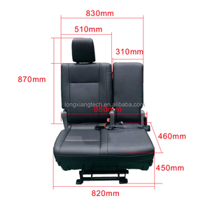 Tissu en velours importé LXRV, siège passager de luxe pour copilote, largeur 87 cm avec <span class=keywords><strong>porte</strong></span>-<span class=keywords><strong>gobelet</strong></span> pour MPV, <span class=keywords><strong>camping</strong></span>-<span class=keywords><strong>car</strong></span>, fourgonnette - Product Image 2
