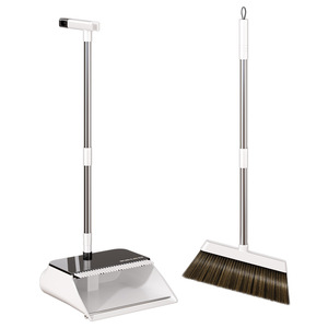 Telescopic <b>Toothed</b> Broom And Dustpan Set Plastic Ergonomic Household <b>Cleaning</b> <b>Tool</b> For Floor Bathroom Use - Product Image 5