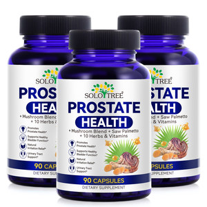 SOLOTREE Complément Végétalien pour la Santé de la Prostate Masculine – Capsules pour Hommes, Soutien des Voies Urinaires avec Mélange de Palmier Nain et Champignons - Product Image 1