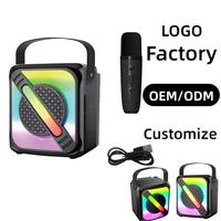 Haut-parleur Karaoké Portable Pro Custom ABS-K4102 avec Micro Sans Fil, Super Bass, LED RGB, Marque Privée, Logo et Boîte Personnalisés