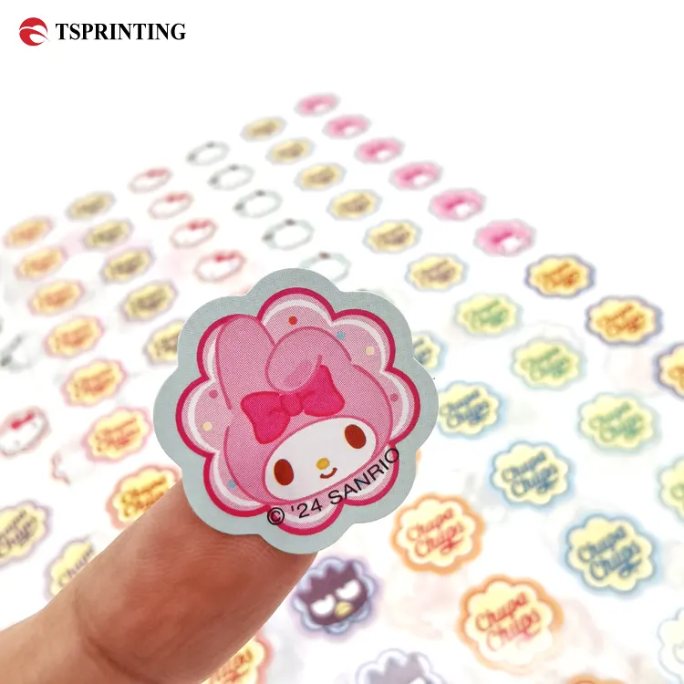 Free Sample Children Stickers Wholesale Labels Printing Custom Die Cut Sticker Sheet Vinyl Cartoon Stickers Printing Service