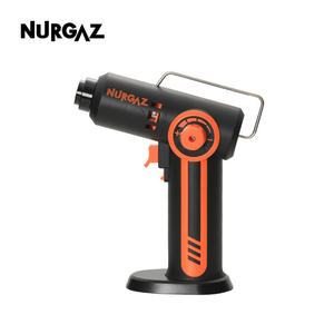 NURGAZ Torche de cuisine, brûleur à gaz portatif pour barbecue, outils de pâtisserie, nylon rouge orangé, acier inoxydable - Product Image 5