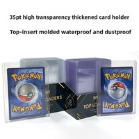 Protège-cartes PVC transparent 35PT anti-rayures, épais, pour cartes Pokémon, Yu-Gi-Oh et cartes sportives – Neuf et naturel