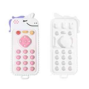 Mordedor Sensorial de Silicona Personalizado para Bebés, con Control Remoto del Fabricante, Sonajero <span class=keywords><strong>y</strong></span> Juguete para Masticar, Libre de BPA, Desarrollo de Habilidades Motoras - Product Image 6