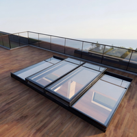 Grande fenêtre coulissante à battant pour salles de bain ensoleillées, avec capteur motorisé, cadre en aluminium, insonorisation efficace, design électrique populaire