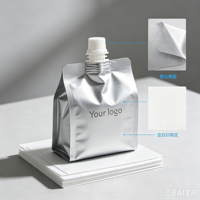 Pochette Doypack pour l'emballage de jus et de boissons avec matériaux PET/AL/PA/PE et bec verseur (type Doypack)