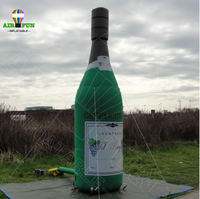 Ballon gonflable de bouteille de champagne de la grande publicité extérieure personnalisée
