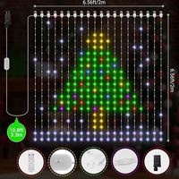 Guirlandes lumineuses LED RGB intelligentes, étanches, avec contrôle par application, pour fenêtre, patio, décoration de mariage