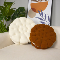 Coussins décoratifs de haute qualité en forme de biscuit, couleur unie, style nordique, prêts à l'emploi pour le salon