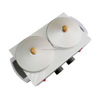 Neues Design 1200cc Enthaarung paraffin Bad Wachs Maschine Schmelz körper Doppelt öpfe Doppel Hart wachs Topf heizung Wärmer Wachs schmelzer