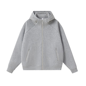 Sudadera con capucha unisex de 400 g/m² con cuello alto y cremallera, de color sólido, para otoño e invierno. - Product Image 5