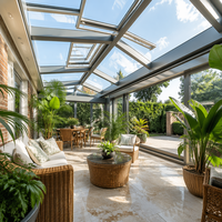 Verrière Fenêtre de Toit Électrique Verticale Aluminium Rupture Pont Thermique Double Vitrage Ventilée Efficace Énergétique