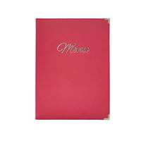Couverture de menu personnalisée avec coins recouverts de métal, pochette en polypropylène, couverture de menu A4, carte de menu de restaurant