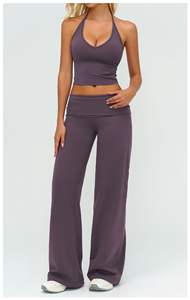 Roupas de Fitness por Atacado para Mulheres, Conjuntos de 3 Peças, Jaquetas de <span class=keywords><strong>Yoga</strong></span>, Leggings Flare, Tops de Sutiã Esportivo - Product Image 5