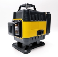 Kit de niveau laser haute précision 16 lignes 4D à faisceau vert super lumineux avec trépied réglable