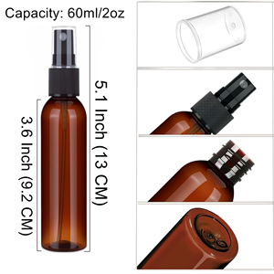 <b>Empty</b> Fine Mist PET Amber White clear <b>Plastic</b> Spray <b>Bottle</b> for Cosmetic Packaging - Product Image 2