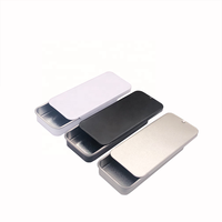 Boîte en métal avec logo au design personnalisé Petite boîte rectangulaire en métal Boîte en métal menthe/cosmétique/parfum solide/savon à sourcils/baume à lèvres Boîte en fer blanc à glissière
