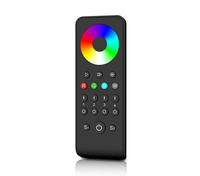 Télécommande sans fil 2,4 GHz RS4 à 4 zones RGB/RGBW avec variateur d'intensité pour éclairage domestique intelligent, réglage des couleurs et molette tactile
