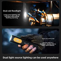 Senter LED Mini COB Tipe-C USB Isi Ulang Tahan Air dengan Klip Magnetik, Lampu Darurat untuk Berkemah dan Peringatan Luar Ruangan
