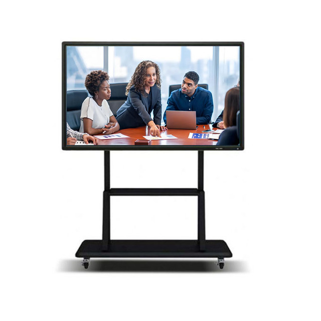 75 Inch 4K Interactive Whiteboard with 20-Point Touch Android+Windows OS 1 Year Warranty for School Classroom Use