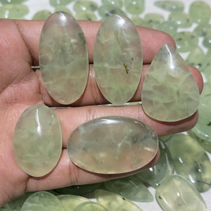 Piedra Preciosa Natural de Prehnita al por Mayor, Cabujón Suelto, Forma Mixta Lisa para la Fabricación de Joyas - Product Image 4