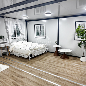 Conteneur en acier extensible à bas <span class=keywords><strong>prix</strong></span> de 20/40 pieds, maison mobile de luxe préfabriquée avec 2 à 4 chambres, <span class=keywords><strong>livraison</strong></span>, design moderne - Product Image 2