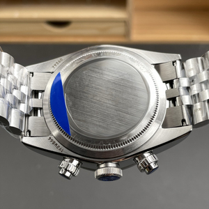 Reloj Mecánico Cronógrafo para Hombre con Esfera Blanca, Movimiento Cronógrafo 7750 y Caja de Acero Inoxidable - Product Image 1