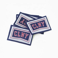 Étiquettes d'entretien pour vêtements, chaussures et sacs, imprimées avec le logo de la marque, autocollantes, écologiques, en coton et polyester tissé