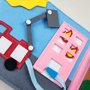 Livres d'activités en feutre Montessori personnalisables pour tout-petits, lavables, <span class=keywords><strong>3D</strong></span>, apprentissage sensoriel, histoire, FUAN, 0-24 mois - Product Image 3