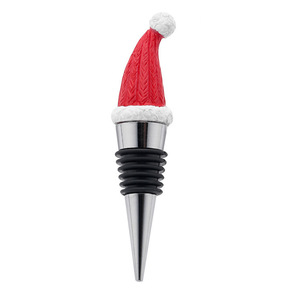 Christmas Hat Wine <b>Stoppers</b> Resin Bottle Sealers For Wine Preservation Holiday Gift Decorative <b>Stopper</b> Set - Product Image 5