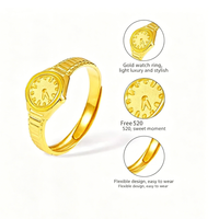 Bague personnalisée PCX en or massif 18 carats pour couple, bague montre, homme femme, Au750, style Hip Hop, épaisse, de luxe, pour mariage et fiançailles, bague fine