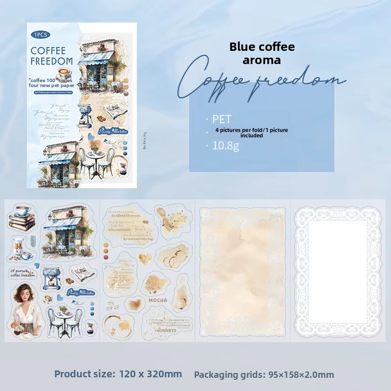 Un café con tinte azul