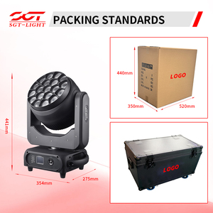 Luz móvil LED RGBW 4 en 1 de 40W con efecto ojo de abeja, 19 unidades, con control DMX512/activación <span class=keywords><strong>por</strong></span> sonido/funcionamiento automático para parques temáticos y bodas - Product Image 2