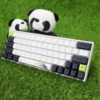 SKYLOONG-Teclado mecánico para juegos de Panda PBT, 64 teclas, USB de sublimación + BT5.1