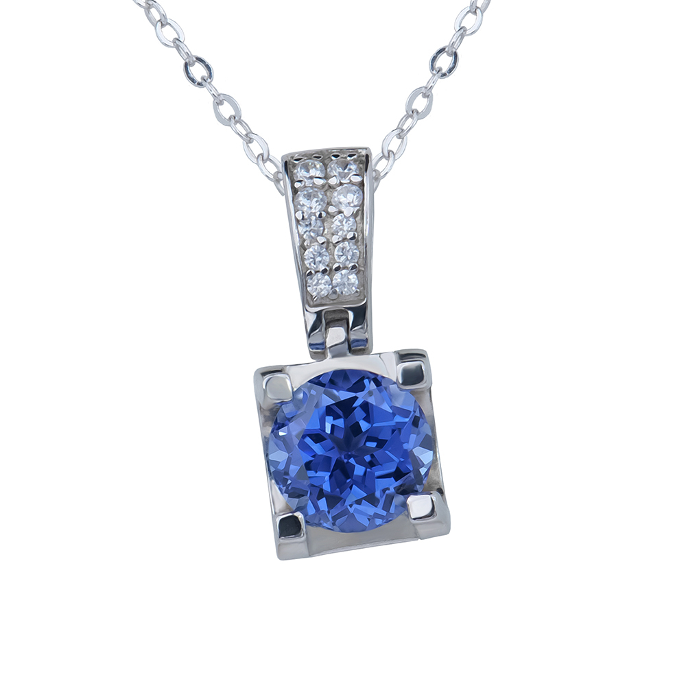 double row ox head sapphite pendant