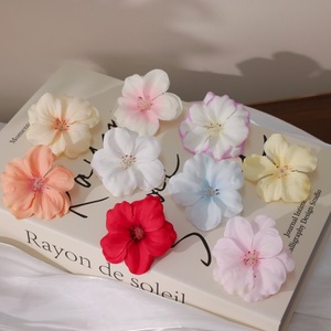 Fleurs de magnolia en soie rouge vif, accessoires pour cheveux faits à la main, style chinois, accessoires de photographie de mariage, décorations - Product Image 2