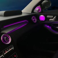 Lumière ambiante LED pour tableau de bord copilote 64 couleurs pour Mercedes Benz W205 X253 C GLC AMG C43 C63 Coupé, lampe de tableau de bord central