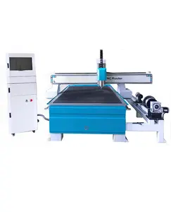 Mesin ukir putar 4th 3D, mesin router cnc 4 sumbu dengan meja putar 1325 1530