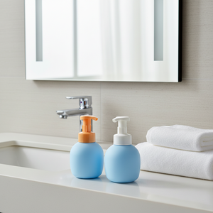 Bouteille à pompe en mousse pour enfants, 250 ml, 350 ml, en HDPE, au toucher <span class=keywords><strong>doux</strong></span>, pour <span class=keywords><strong>shampoing</strong></span> et gel douche pour bébé - Product Image 4