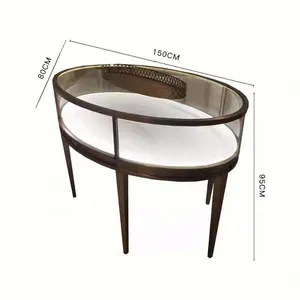 Customized Luxury Oval Gold Diamond Jewelry Display Cabinet LED Lighting Waterproof Heavy Duty Eco-Friendly for Mall <strong>Showcase</strong> - Product Image 6