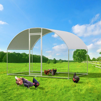 Poulailler extérieur pour la maison et la ferme 2*3*2m, structure en acier galvanisé et enclos en grillage hexagonal pour volailles