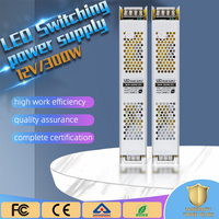 Fuente de Alimentación/Transformador para Caja de Luz LED de 12V 25A 300W, CA 190-240V a CC 12V/24V, Fuente de Alimentación Conmutada Regulada de Grado Industrial
